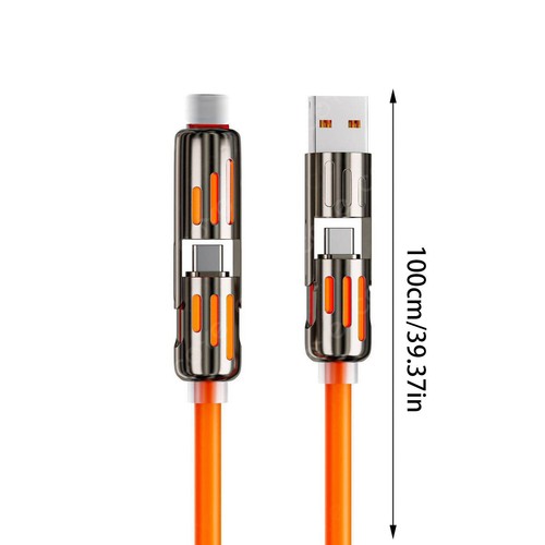 4 in 1 Multi-USB Charging Cable - MAX 240W Fast Charging/With USB A+ Type-C 40in - Picture 27 of 29