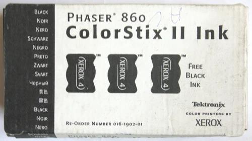 Xerox Tektronix Phaser 860 ColorStix II Black Cartridges. 3 Pack. BNIB / Sealed.