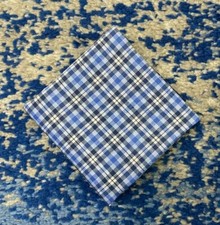 Blue White Cotton Check Pocket Square Handkerchief Neckerchief Bandana