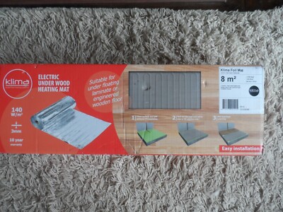 Klima Underfloor Under Wood Heating system Foil Mat 8m2 1120W BNIB