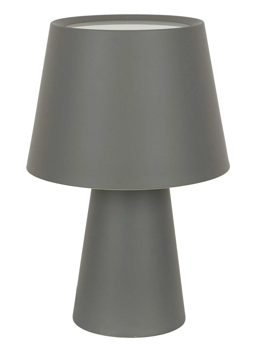Beacon Lighting Harris 1 Light Table Lamp in Grey with Glass Diffuser