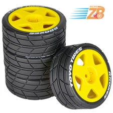 4pcs 12MM Wheel Tires fr 1/10 Rally RC Car HSP RGT LC RACING PTG-2 Tamiya TT02