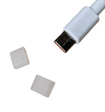 2x Schutzkappe Schutz Kappe (Staub/Schmutz) f&uuml;r USB C-Stecker, transparent