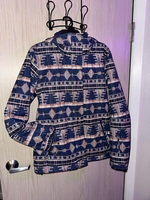 EXCELLENT CONDITION Roxy Blue, Orange & White Snowboard Jacket W/ Removable Hood