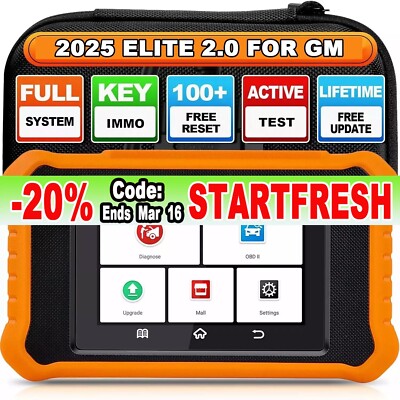 LAUNCH X431 Elite 2.0 for GM Diagnostic Tool Scanner ECU Coding Key Programming