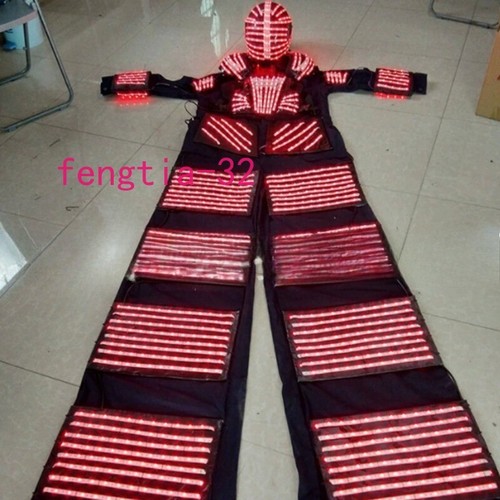 LED Roboter Cosplay Kostüm Anzug beleuchtet Tanzshow Party leuchtende Kleidung NEU - Bild 3 von 4