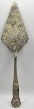 Silver-plated dessert/pie/cake server made in Italy ornate rose flower 12in"