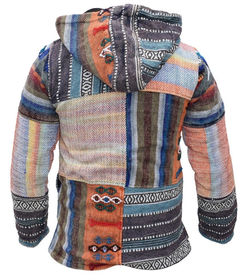 Patchwork Fleece Lined Hoodie: Unisex Winter Jacket