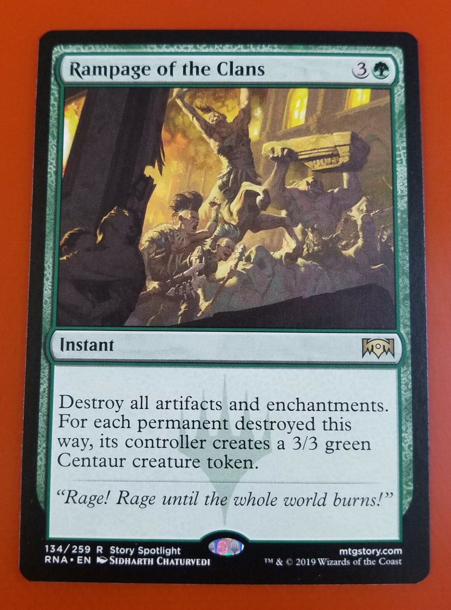 mtg rampage cards Magic: The Gathering - of The Clans - Foil All cards will be carefully packed for safe transit 1x Rampage of the Clans