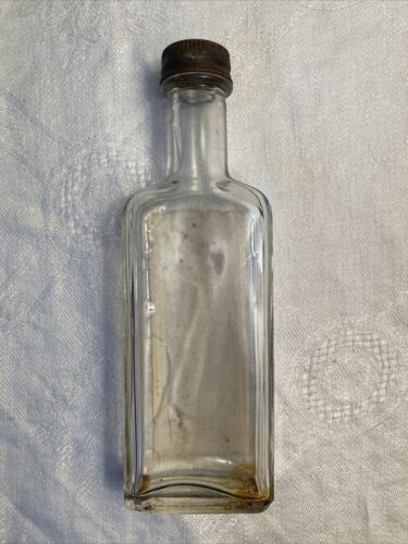 BOYE OIL STAINLESS HIGH GRADE BOTTLE WITH LABEL CLEAR WITH CAP RARE 3 FLUID OZ - Picture 2 of 8
