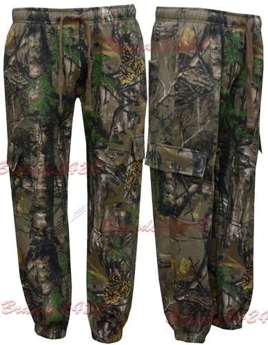 Mens Jungle Fishing/Hunting Camouflage Fleece Jogging Bottoms Tracksuit S - 6XL - Picture 3 of 5