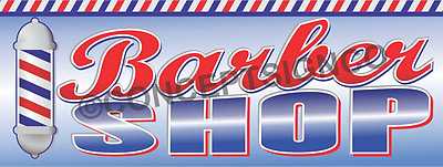 3'x8' BARBER SHOP BANNER Signs LARGE Pole Haircuts Razor Shave Mens Salon Trim