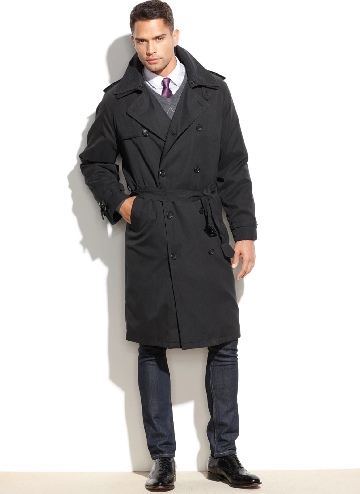 London Fog Men's Iconic Trench Coat 