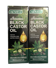 Lot 2 Jamaican Black Castor Oil Hexane-Free 100 Pure Cold-Pressed Exp 10/26 New