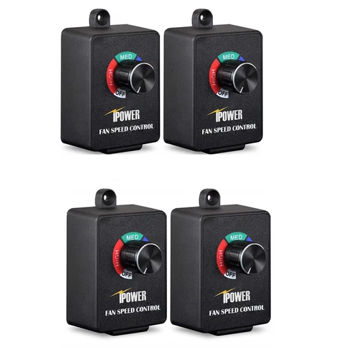 4 Piece Adjustable Fan Speed Controller for Duct Exhaust Blower Compact Design - Picture 1 of 6