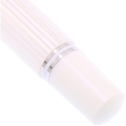 Pelikan Souveran M605 White Stripe 14K Fountain Pen F Nib Silver - Picture 9 of 12