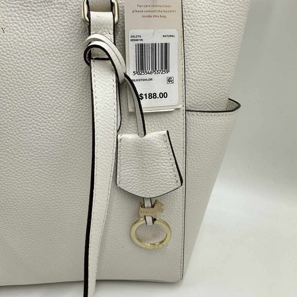 Radley London Silk Street Large Ziptop Shoulder Bag Natural New With