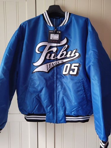 FUBU COLLEGE JACKE BOMBERJACKE BOMBER BLAU M ÜBERGANGSJACKE OVERSIZE NEU TOP! - Bild 5 von 6
