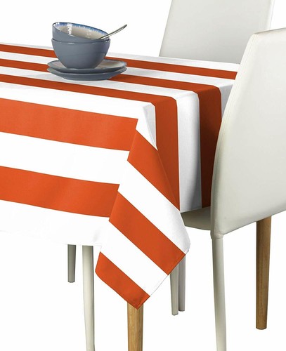 ADD&SHIP 2.5" Stripe Rectangular Tablecloth (72" x 90") Perfect for Restaurants - Picture 11 of 17