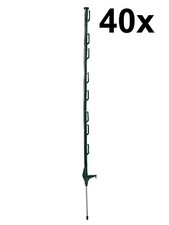 40x 5 stóp (160cm) Ogrodzenie elektryczne Zielone Poly Słupki Ogrodzenie Lina taśmowa