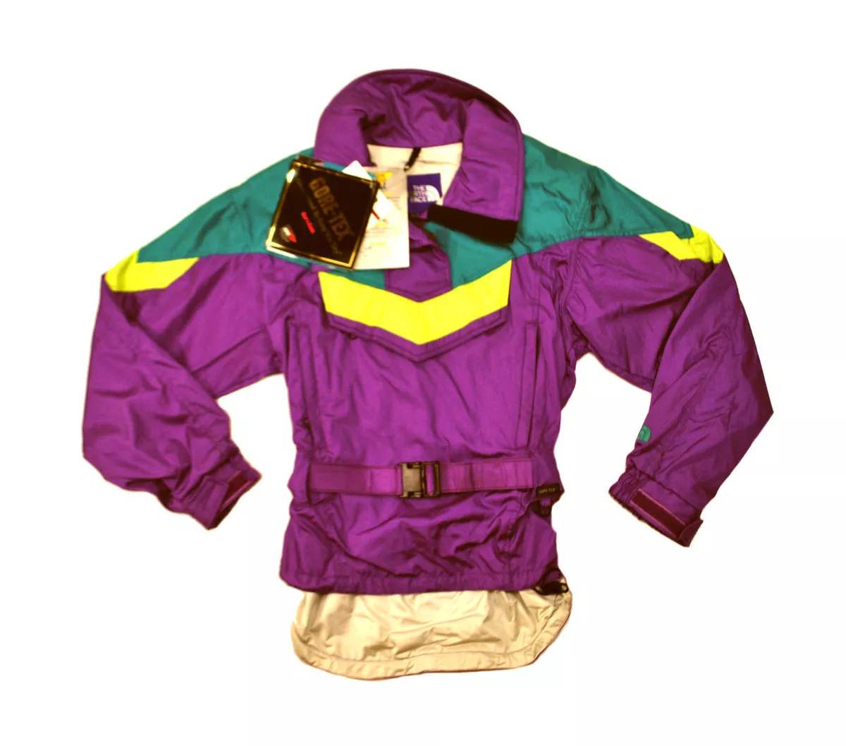 The North Face Gore-Tex NOS vtg Arial Anorak Ski Jacket Small 8 Neon 90's Purple