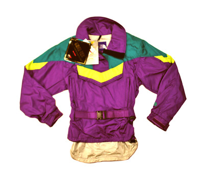 The North Face Gore-Tex NOS vtg Arial Anorak Ski Jacket Small 8 Neon 90's Purple