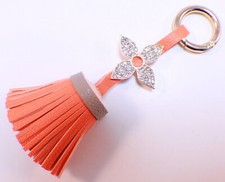 Rhinestone Bling Key Chain Fob Purse Phone Charm With Flower  Tassel