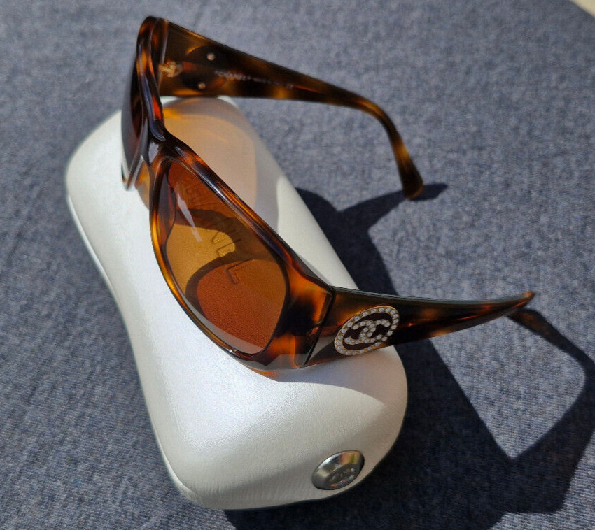 CHANEL Sunglasses 5083-H c.502/73 Brown Pearly CC Logos 57-16 130 Authentic