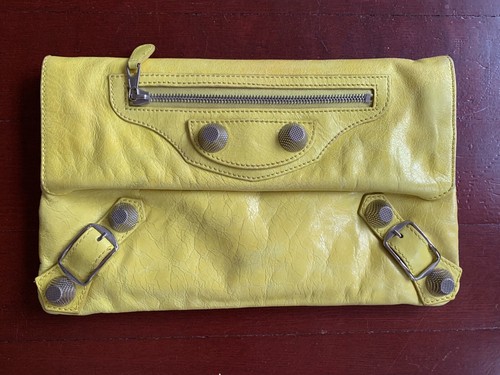 Balenciaga auténticas clásicas Sobre Bolso sin asas Bolso Amarillo/mostaza  | eBay