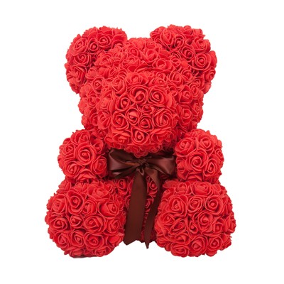 bear made from roses