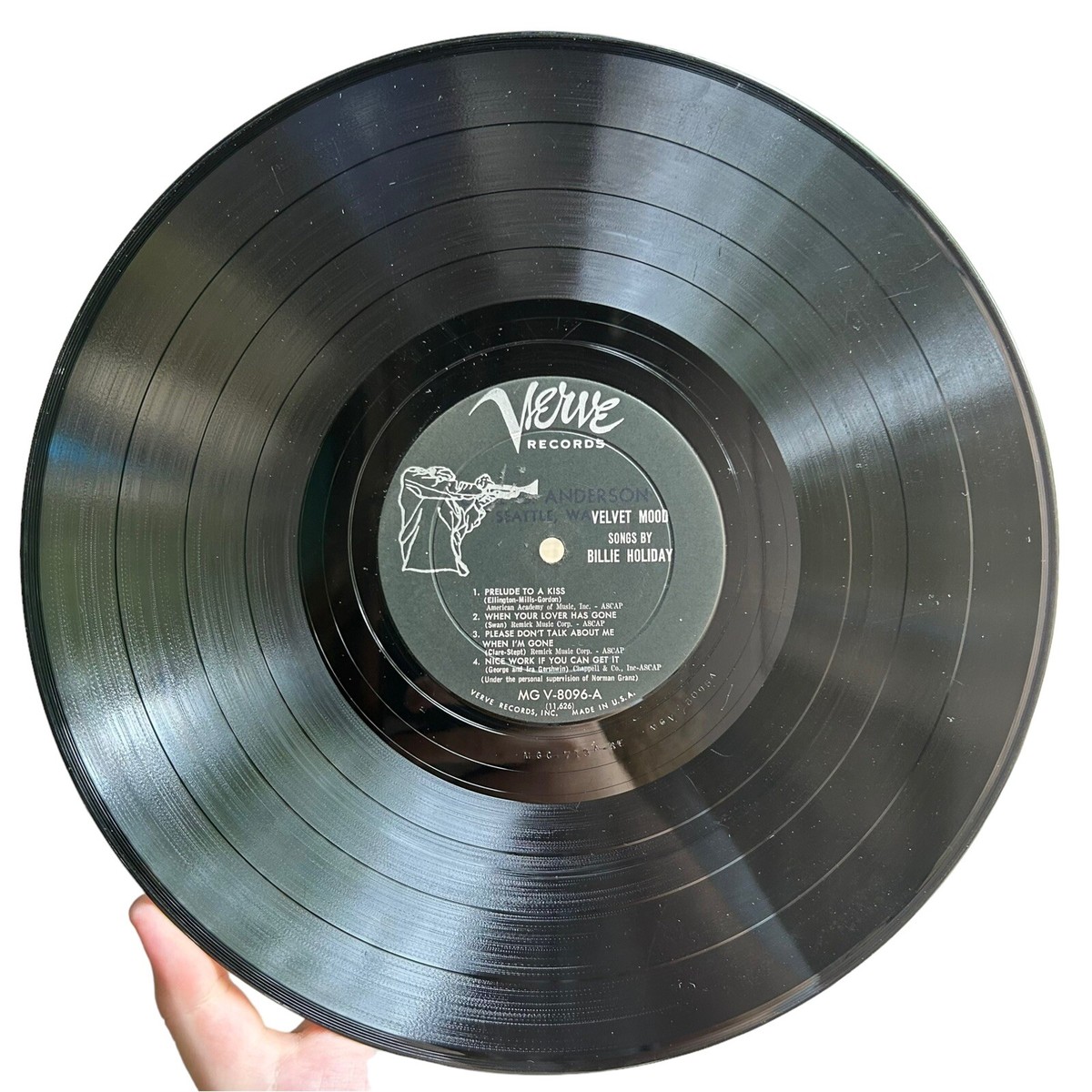 Billie Holiday - Velvet Mood (G+/G+) Verve Early Pressing MG V