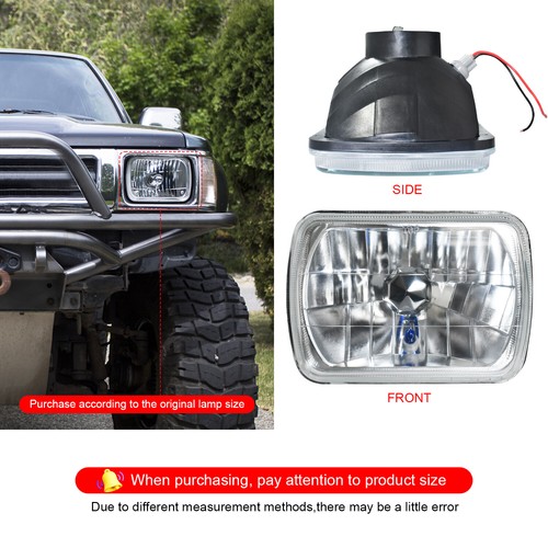 a Pair 7x6 5x7 led headlights Hi/Lo For Toyota Hilux 1988-1997 Pickup 1982-1995 - Picture 3 of 16