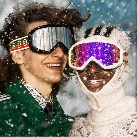 Gucci GG1210S 001 Ski Goggles Mask Black Green Red Silver Gucci GG1210S 001 Ski Goggles Mask Black Green Red Silver