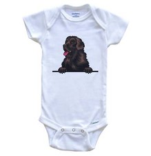 Newfoundland Dog Breed Cute One Piece Baby Bodysuit v2