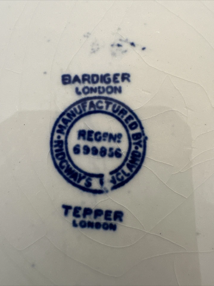 De Colección Judaica Bardiger Tepper Pascua Seder Matzá Plato Azul Rosa Amarillo Años 20 Foto 3 de 4