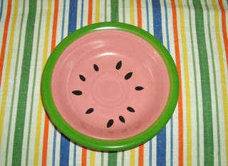 Fiesta RETIRED WATERMELON ROSE SHAMROCK 5 3/8" Fruit Bowl RARE