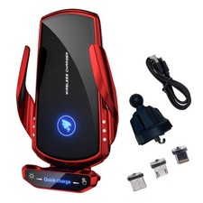 Wireless Car Charger Mount Automotive Electric Induction 15W Fast Charging Au...