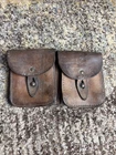 1940S WW2 VINTAGE Authentic French Military Leather Ammo Pouch Magazine Rifle