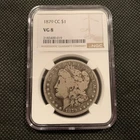 1879-CC U.S. MORGAN SILVER DOLLAR - VG 8 - NGC GRADED!