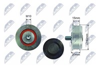 Nty RNK-AU-036 Umlenk-/FüHrungsrolle, Keilriemen FüR Audi Skoda Vw