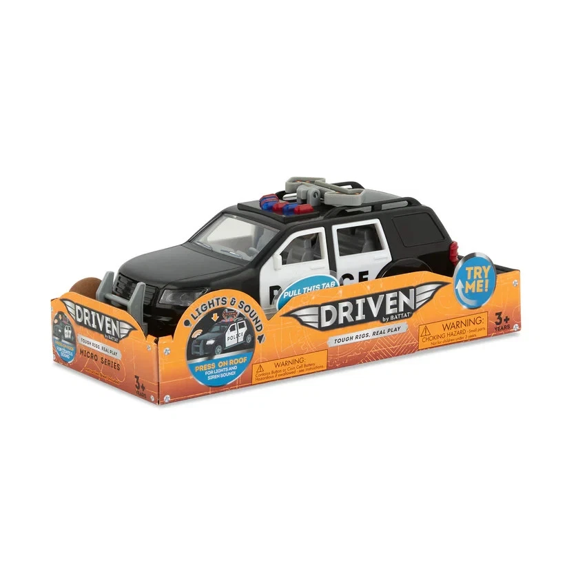 DRIVEN BY PAR BATTAT DRIVEN by Battat– Micro Police SUV Age 3+ – Toy Car with Lights and Sound