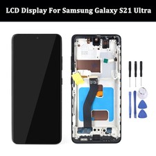 For Samsung Galaxy S21 Ultra TFT LCD Display Touch Screen Digitizer with Frame