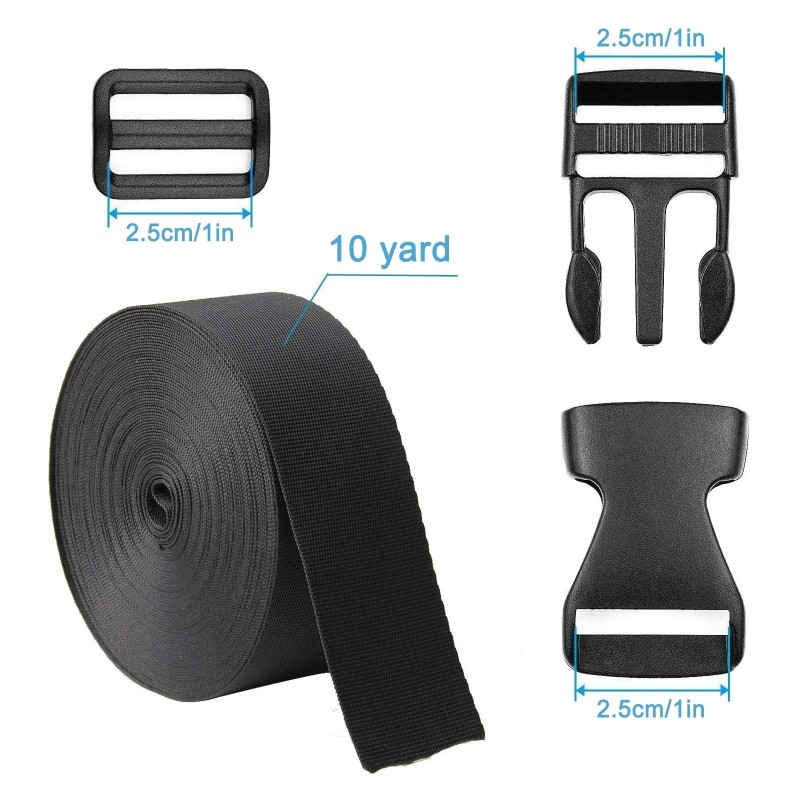 Backpack Accessories Kit Buckles Straps Set Nylon Webbing Strap Clip ...