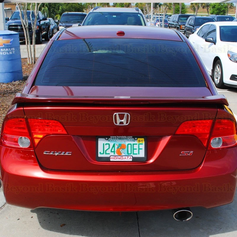 Alerón de maletero estilo fábrica Honda Civic Si 2006 2007-2009 2010 2011 4 puertas imprimación Foto 4 de 4
