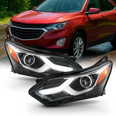 2018-21 Chevy Equinox Halogen Headlight Pair LED Tube DRL Compatible Replacement