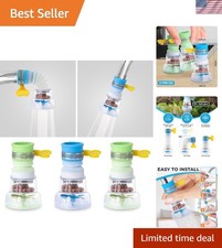 3 Pcs 360  Faucet Filter Set - Adjustable Water Purifier for Kitchen  Bathroom
