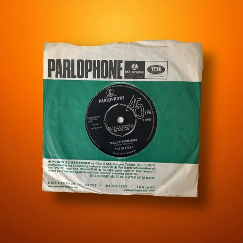 The Beatles - Yellow Submarine 7" Vinyl [VG+/VG+] 1966 Parlophone R5493