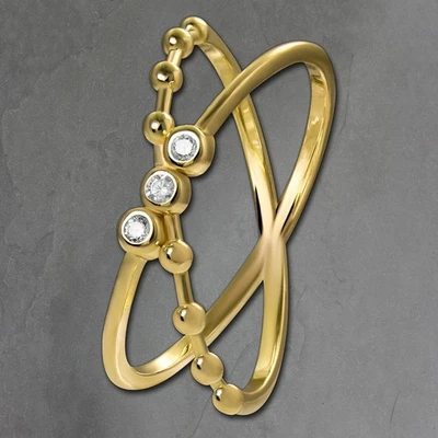 GoldDream Gold Ring Crossed Gr.58 333er Zirkonia Gelbgold Damen GDR566Y58 - Bild 1 von 4