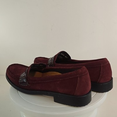 BASS WEEJUNS HARVARD LIMITED EDITION RED SUEDE LEATHER 