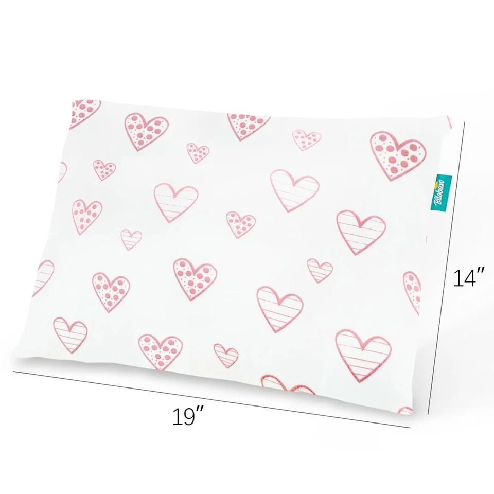 Luxury Organic Cotton Pillowcases for Toddlers – Travel & Home Use, Pink Print - Image 4 of 4